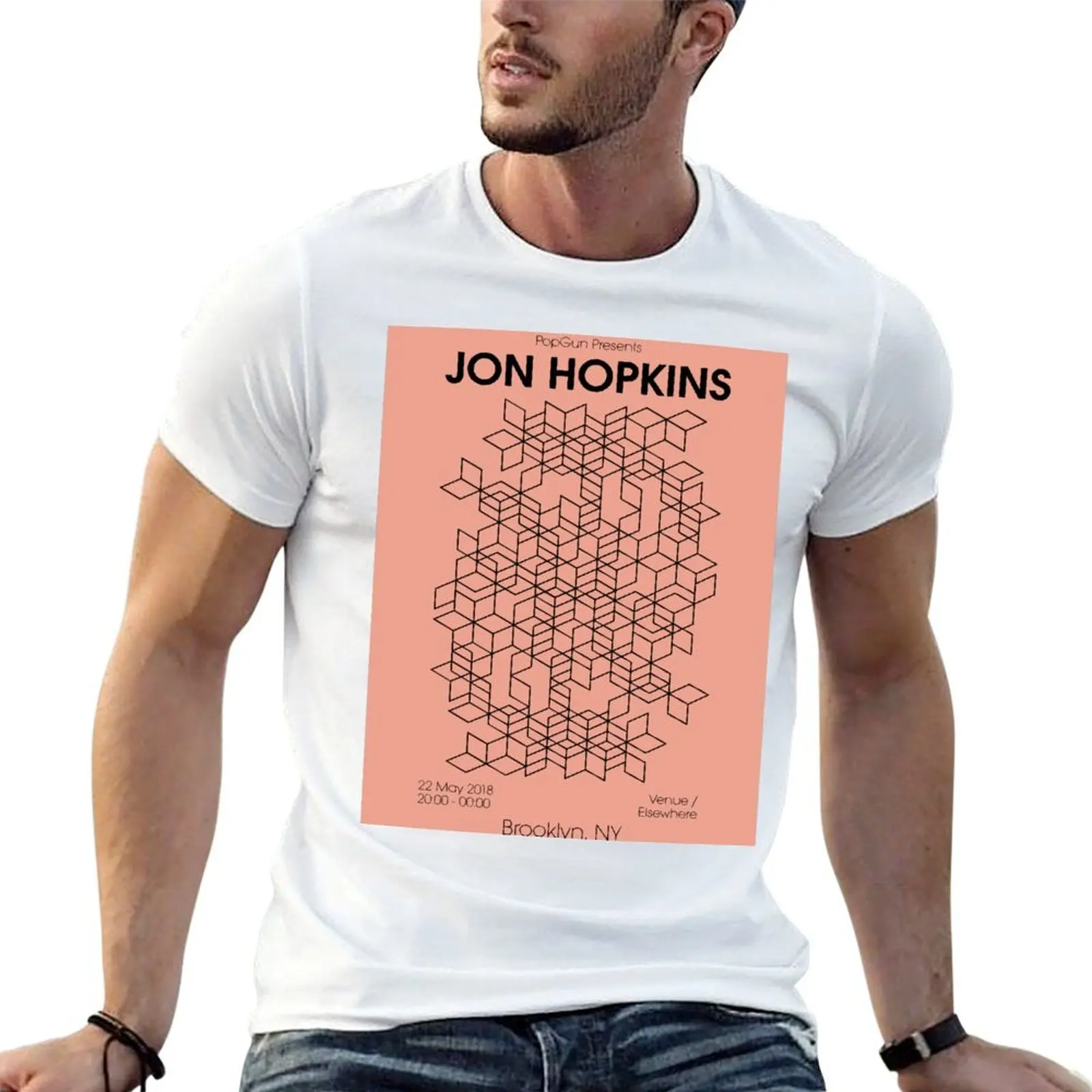 Jon Hopkins Gig T-Shirt man tshirt anime tshirt man t shirts cotton T-shirt