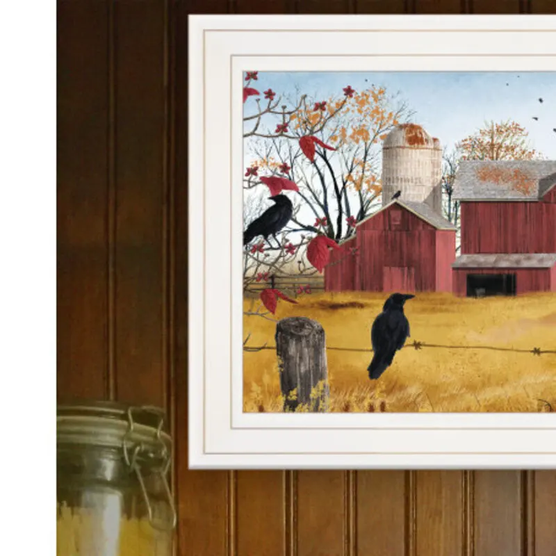 أعمال الماجستير "الخريف الذهبي" من بيلي جاهزة لتعليق الطباعة المؤطرة، الإطار الأبيض يضيف متعةًا مرئيةًا تعزز أسلوبك المزخرف