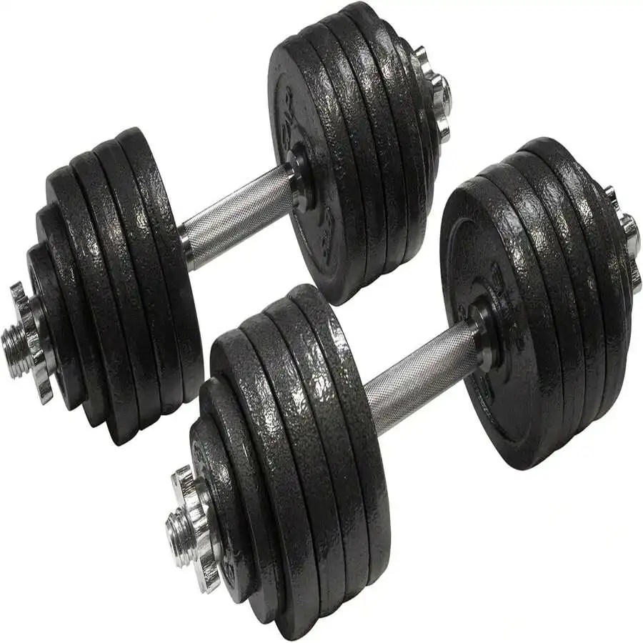 Adjustable Dumbbell Weight Set Multiple Weight Options Home Gym Fitness Workout Equipment
