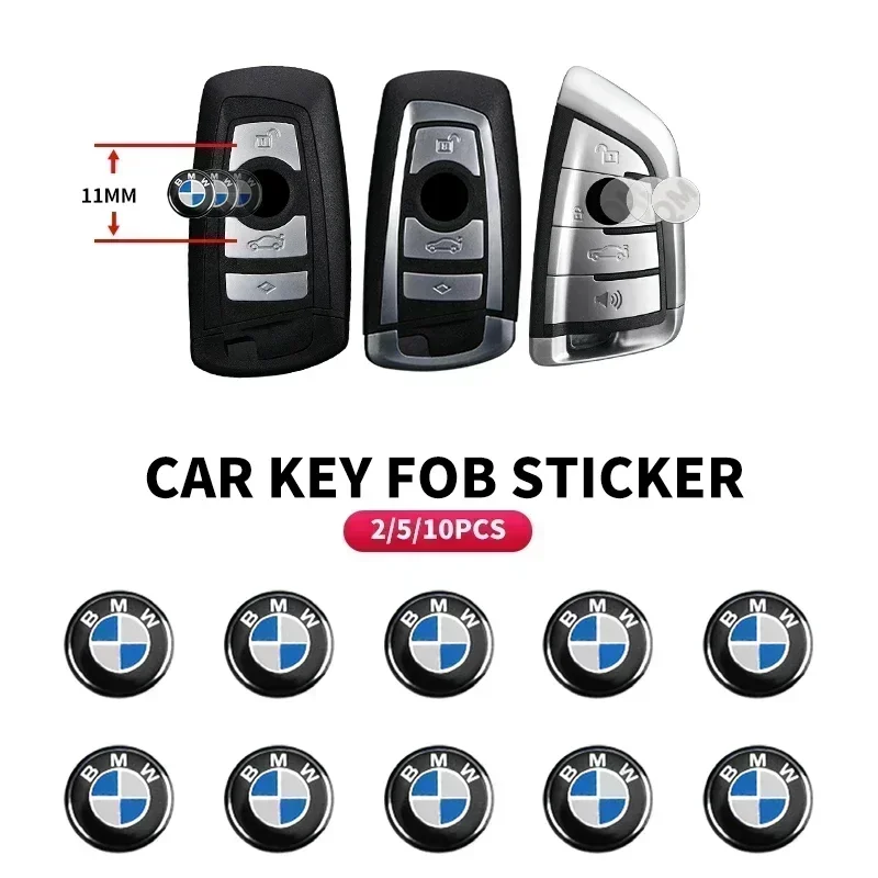 11mm/14mm Car Key Sticker Logo 3D Metal Car Key Sticker Emblem For BMW F07 F34 F10 F20 F48 F39 F30 F25 F26 F15 F16 F22 F32 E90