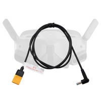 1.2M Power Cable XT60 Male Plug To 4530 Connector Adapter Wire For DJI Avata Goggles 2 RC FPV Drone Glasses Parts