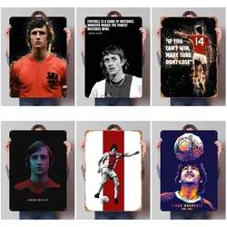 Johan Cruyff Football Sports Metal Posters House Decor Accessories Custom Metal Tin Signs for Wall Art Decoration Wand Deko Room