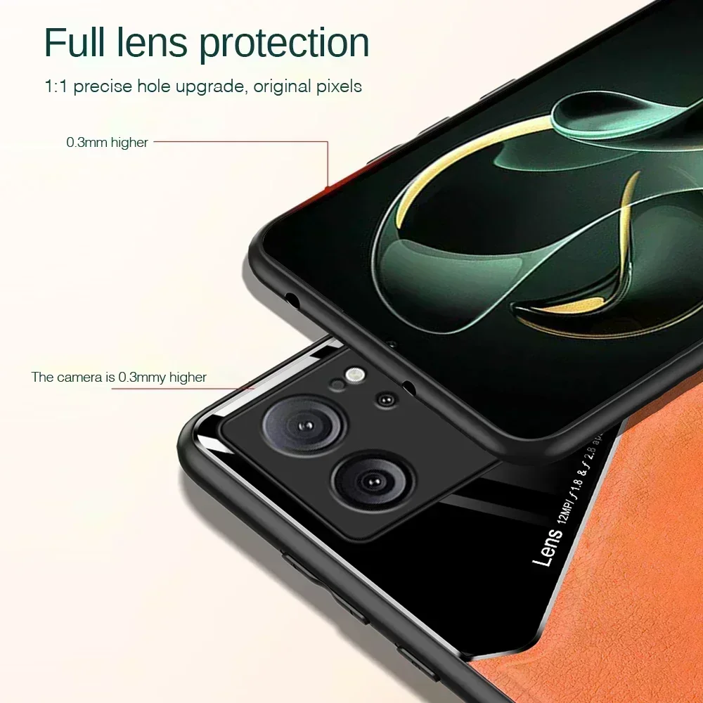 Кожаный чехол Mi13TPro для Xiaomi Mi 13T Pro 6,67 дюйма, автомобильный магнитный чехол Xiaomi13T Mi13T 13 T 13TPro 5G, противоударный чехол для камеры