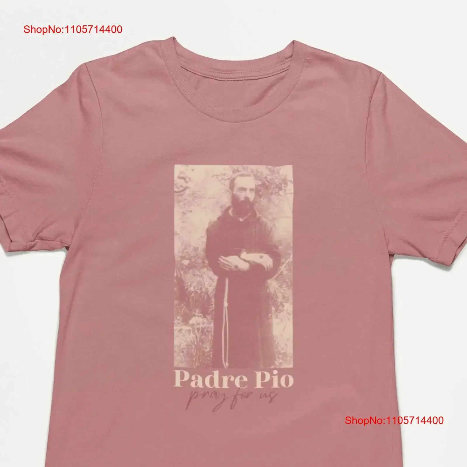 Padre Pio Pray for Us Catholic T Shirt Saint de Pietrelcina Christian top Religious clothing men and women gifts vintage