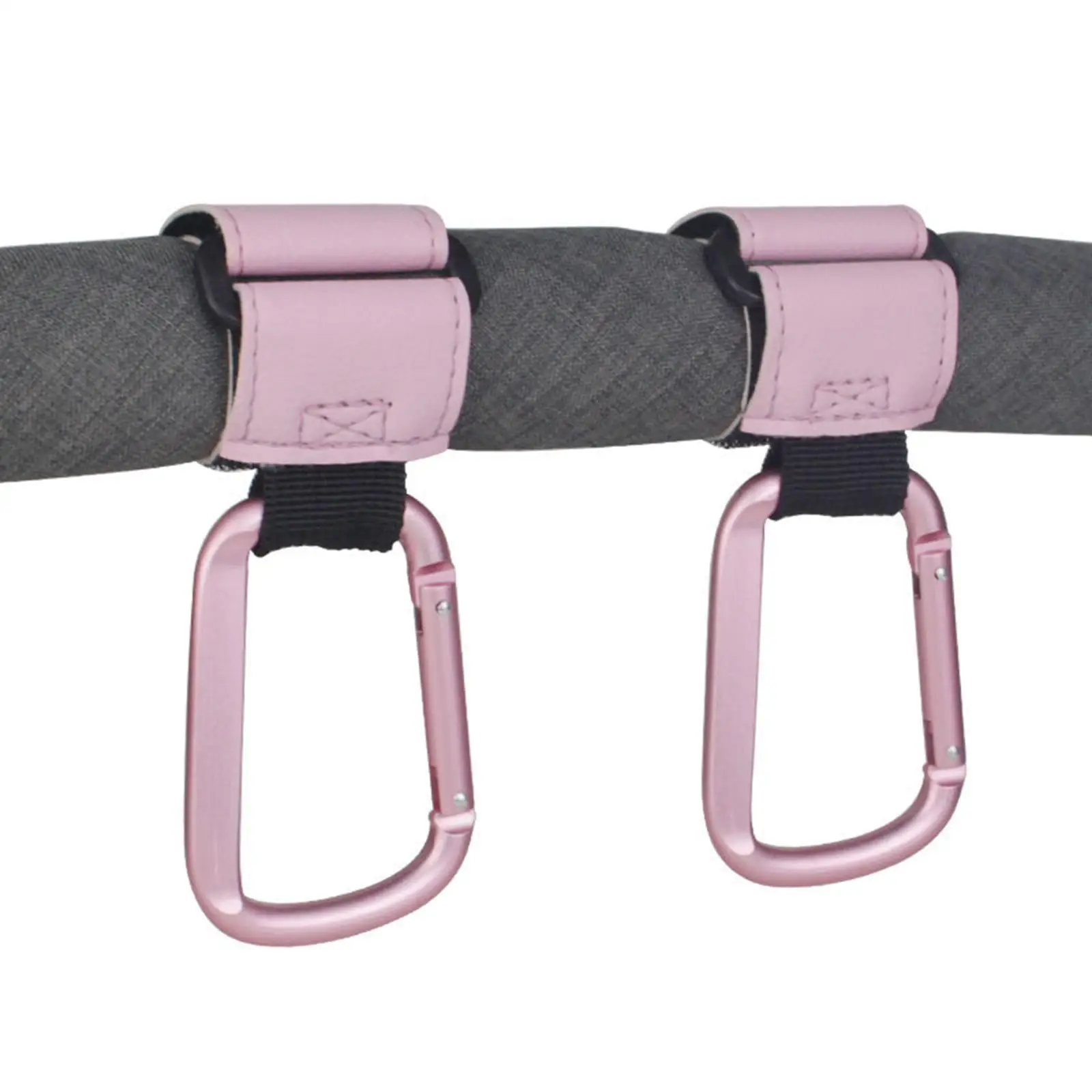 Kait Tas Serbaguna dari Kulit untuk Kereta Dorong Bayi, Organizer dengan Klip yang Dapat Disesuaikan untuk Kereta Bayi, Belanja, dan Perjalanan