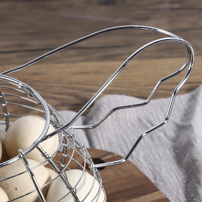 Home Egg Containers Hollow Baskets Iron Minimalist Storage Baskets Home Kitchen Living Room Egg Cage Storage Frame