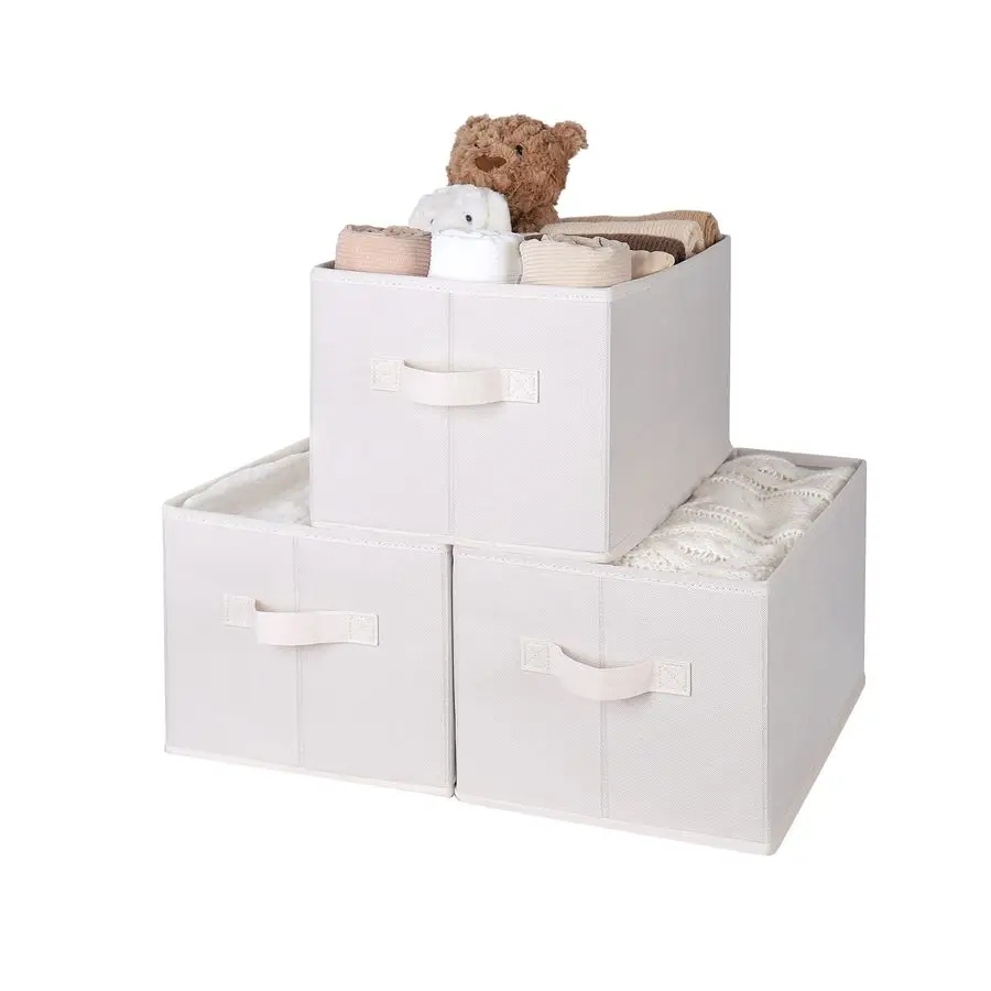 

Storage Baskets for Shelves, Fabric Storage Bins with Handles, Foldable Shelf Basket for Closet Organizers and Storage, Closet S