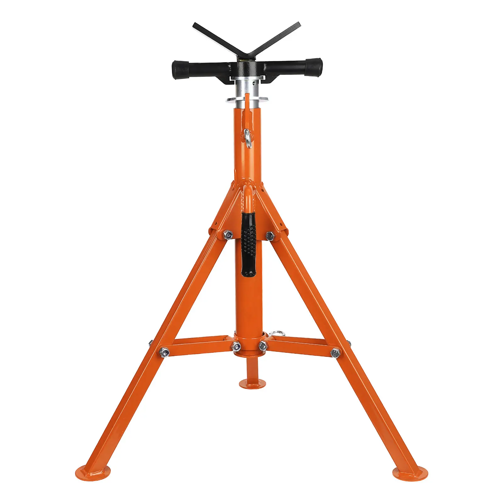 Heavy-Duty Pipe Jack Stand, Adjustable Folding Pipe Stand, 2500 lbs Load Capacity, Ideal for Welding, Automotive, Construction