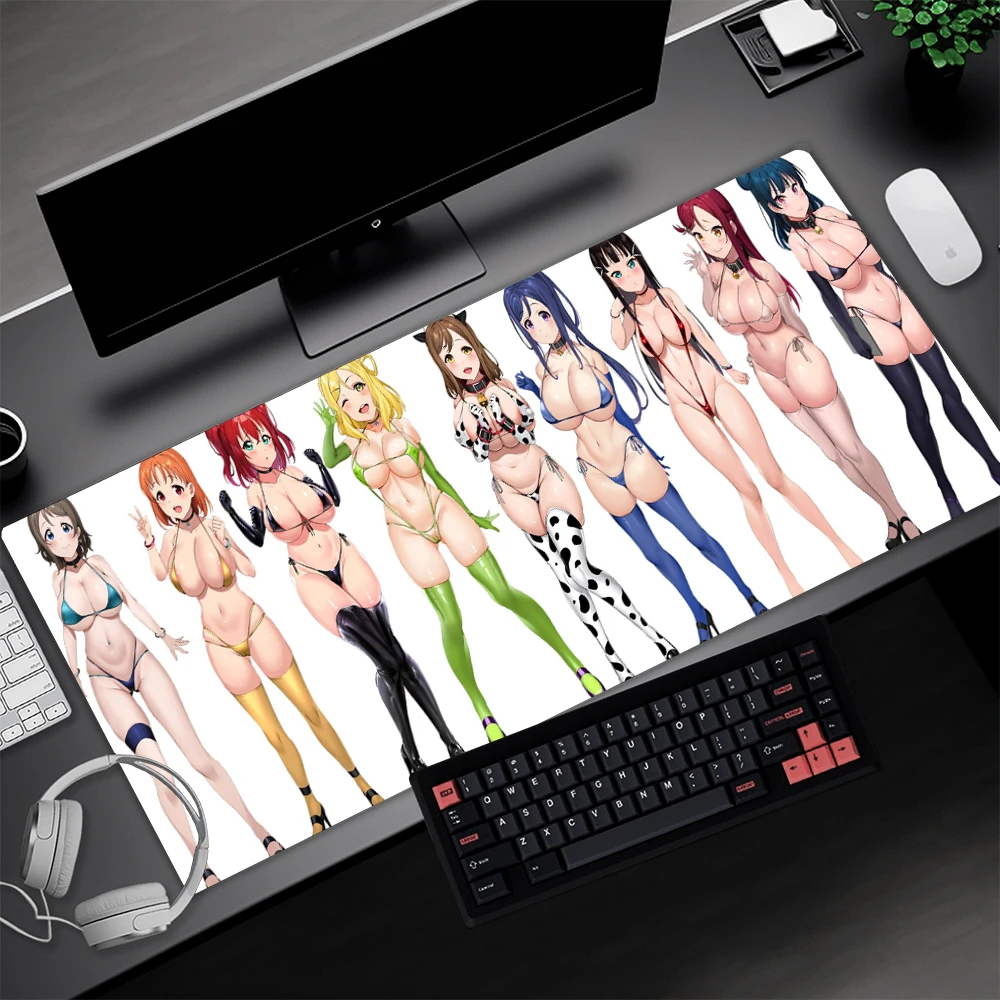 Boobs Mouse Pad Sex Large Playmat Adult Soft Boobs Figure Nude Girl Lewd Anime Erotic Artwork Provocative Sensual Chest Custom