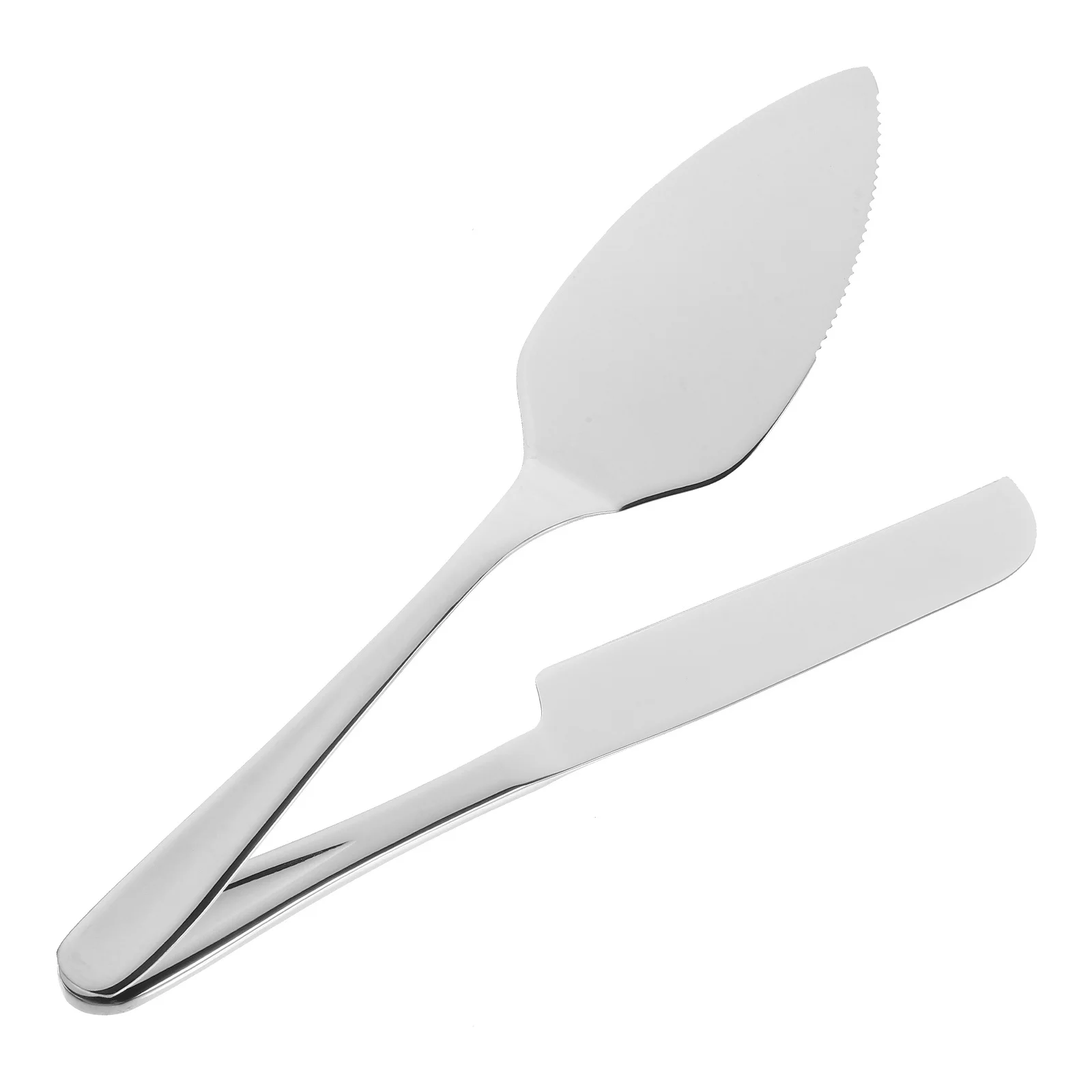 

1Set Cake Cutter and Server Set Metal Cake Spatula for Holidays Birthdays Anniversaries Portable Kitchen Utensil Elegant