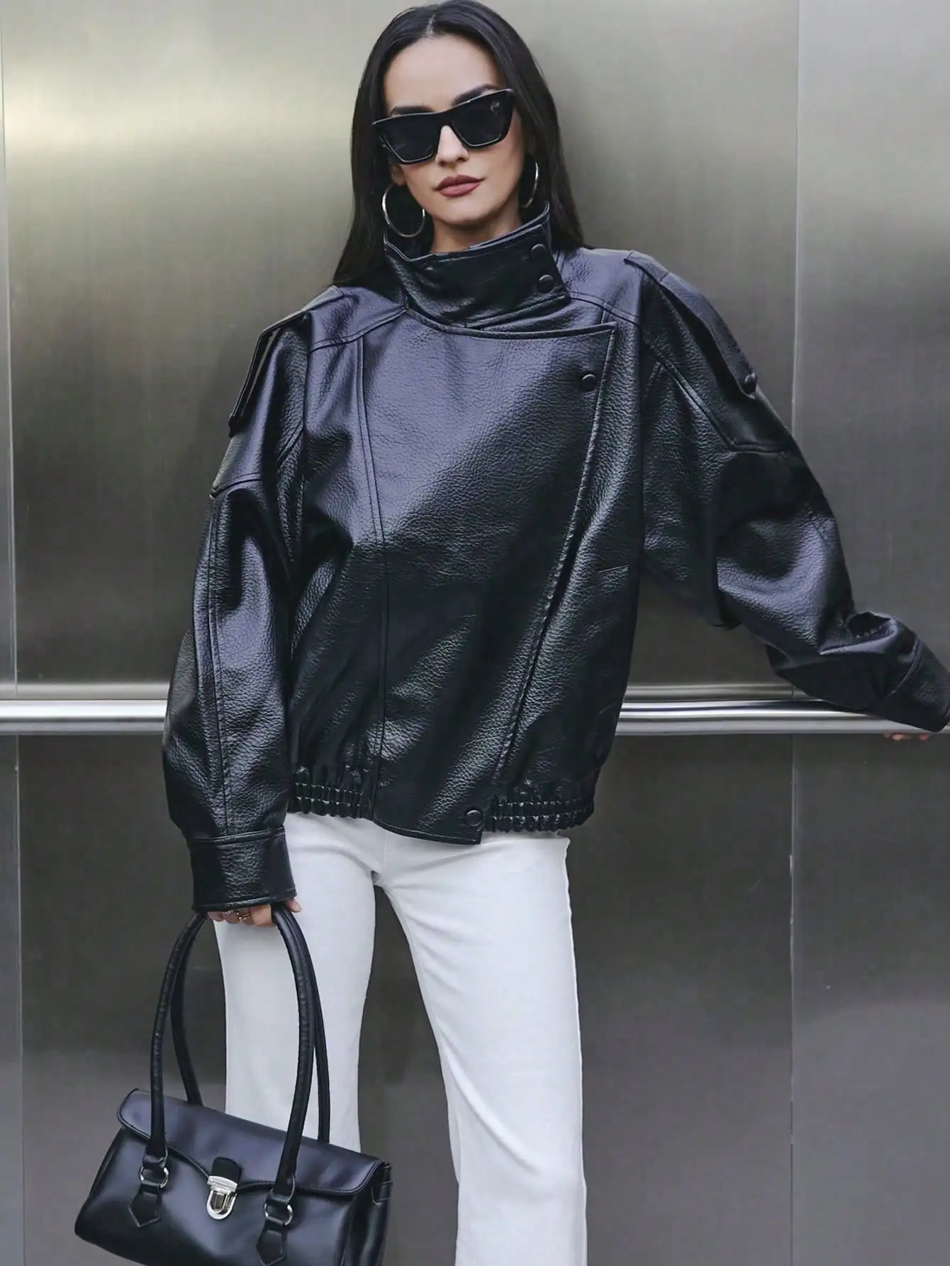 

Women Autumn Jacket Coat Winter Clothes Long Sleeve Zip Up Ladies Bomber Jacket Fall Outfits Autumn Outfits Women