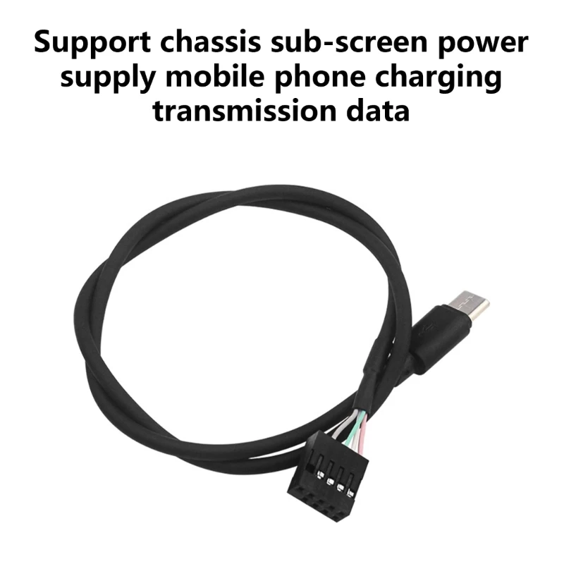 كابل محولات اللوحات الأم للكمبيوتر الشخصي 9Pin إلى USB C لتوصيل الشاشة الثانوية