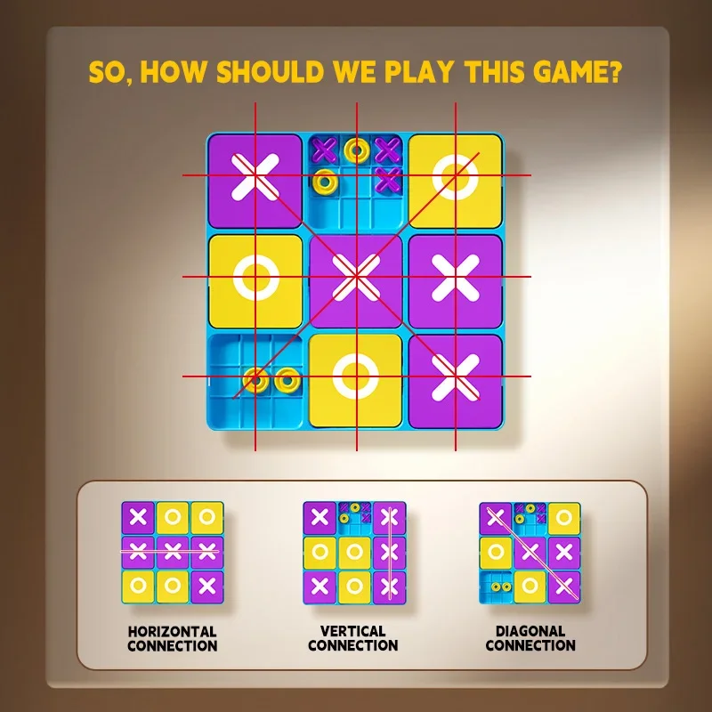 لعبة اللوحة الجديدة Ultimate Tic Tac Toe 9 ألعاب في 1! لوحة كبيرة وصغيرة للاعبين XO Chess ألعاب سطح المكتب المضحكة للأطفال البالغين #5