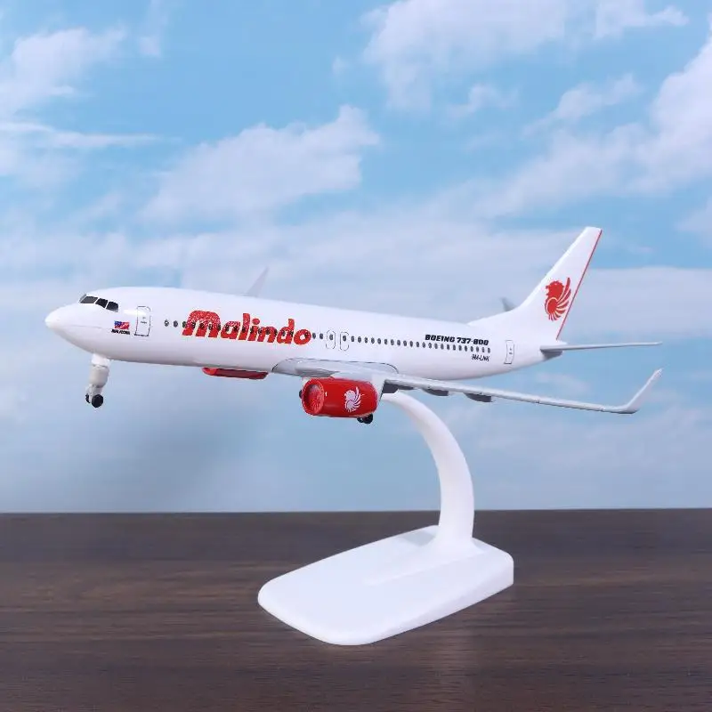 

Классическая модель самолета Malindo B737 — модель металлической шкалы 20 см 1:400 для юбилейной коллекции и декора своими руками