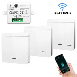 Tuya Smart Home WiFi citations Tech Mini Light, panneau mural RF433 MHz, commande vocale sans fil, minuterie, Google Home, Alexa