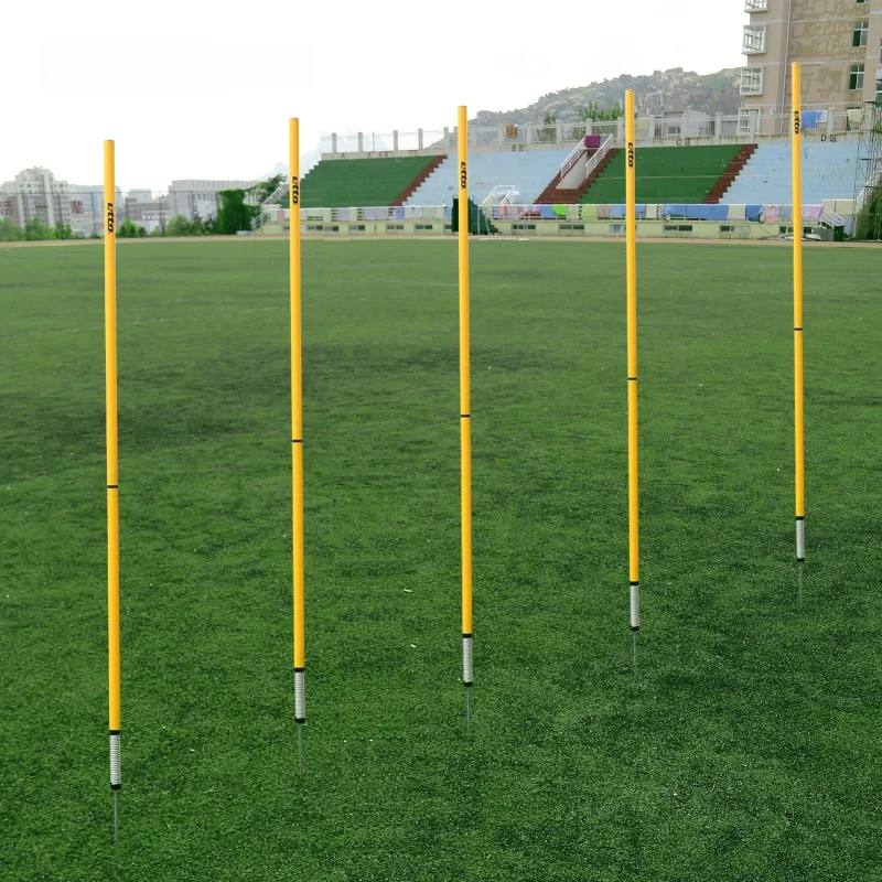 Conos de Entrenento de Fúol con Base para Inserción en el Suelo, Postes de Bandera de Separación, Marcadores Laters d...
