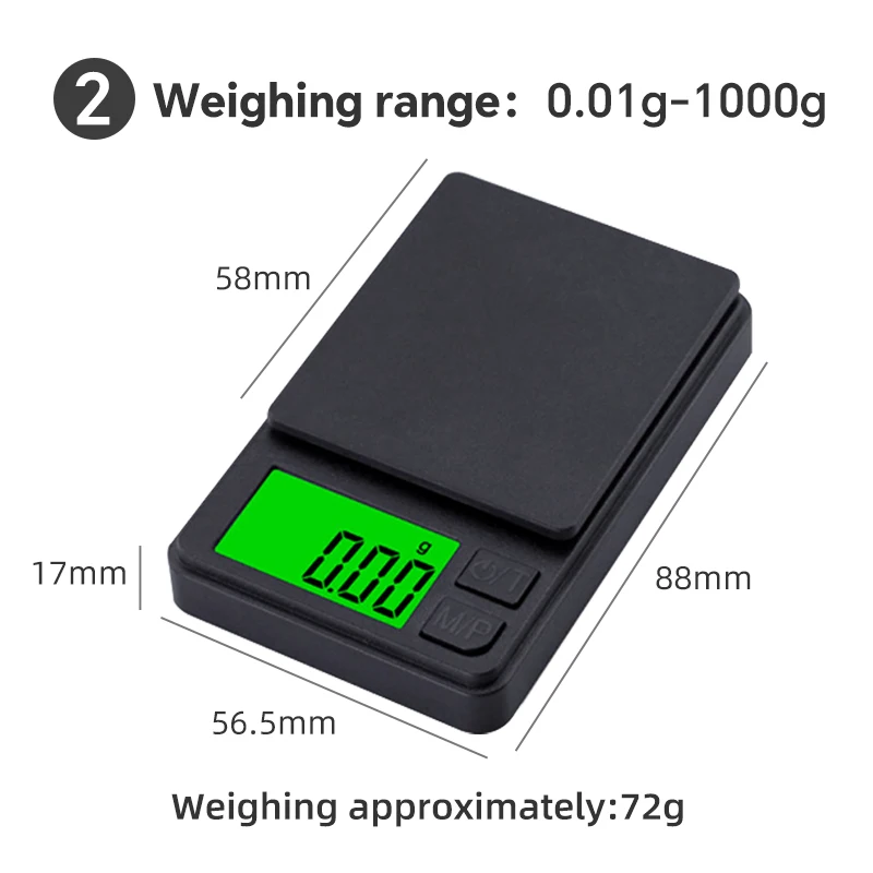 Walfos 0.01g-1000g LCD Display Electronic Scale Baking Electronic Scale Personal Table kitchen Scale Kitchen Tool Accessories