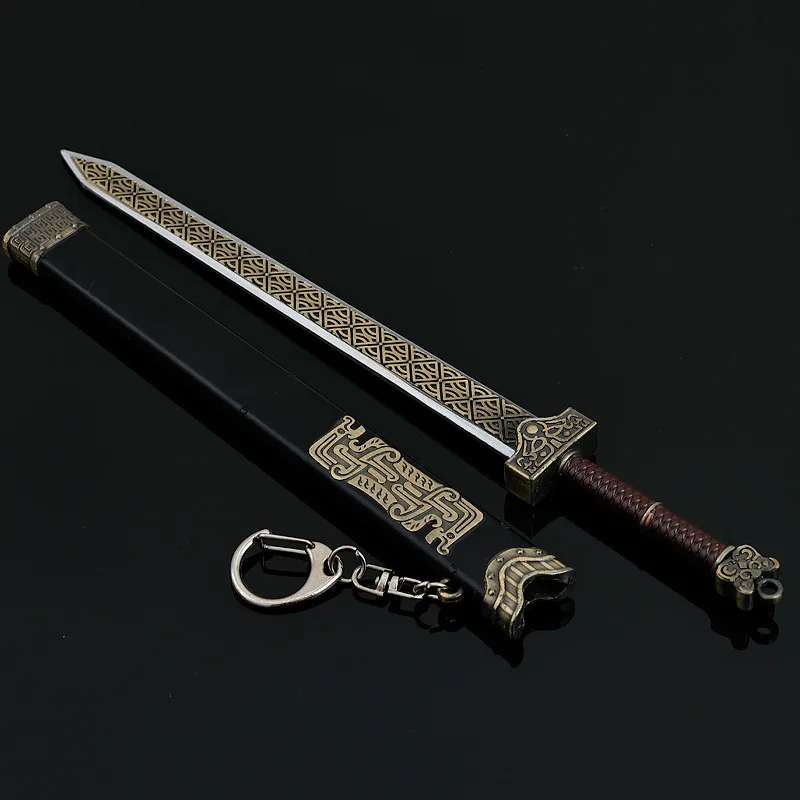 22cm/8.66in Nezha: The Demon Child's Rebellion Swords Anime Peripherals Cosplay Metal Weapon Boy Toys Desk Ornaments Props Gifts