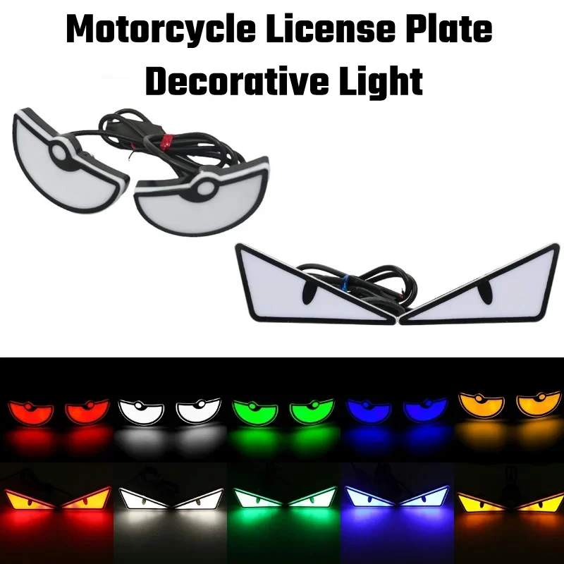 

2Pcs Motorcycle LED Devil'Eyes Lights Universal Demon Eyes Headlight Motorcycle Mini Projector Lens Lamp Car Decoration Lights