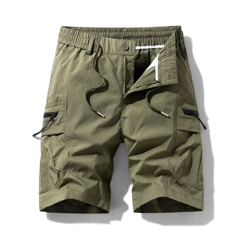 

Лето 202, свободные шорты-карго, хлопковые мужские тактические повседневные шорты, однотонные шорты в стиле милитари, уличные шорты, спортивные штаны