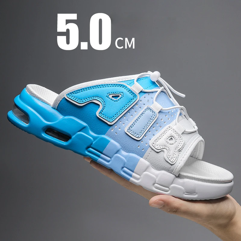 Summer Platform Slippers Men Breathable Mesh Outdoor Beach Shoes Casual Slides Non-slip Sports Sneakers Sandals Man Flip Flops