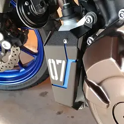 Motorcycle MT07 FZ07 For Yamaha MT-07 FZ-07 MT FZ 07 Radiator Water Cooling Tank Reservoir Bezel Side Protection Cover Guard