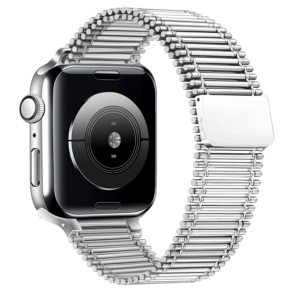 

Metal Strap For Apple Watch Band 41mm 45mm 44mm 40mm 42mm 38mm Stainless Steel Magnetic Chain Bracelet iWatch Series 7 4 5 6 SE