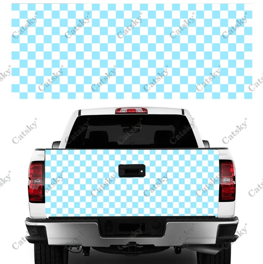 Checkerboard car sticker truck rear tail modification custom suitable for SUV car truck packaging sticker decal