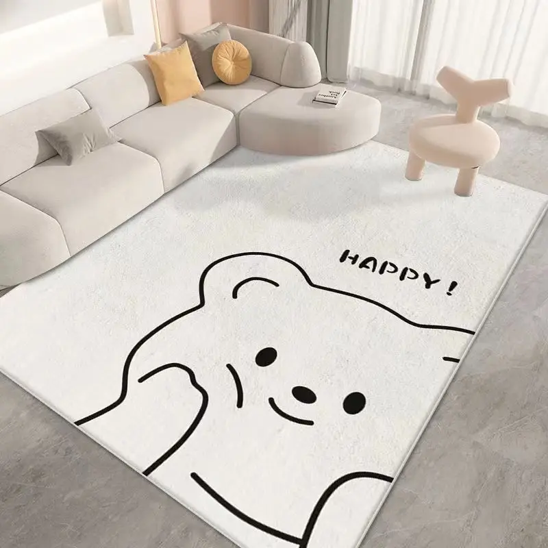 

Cute Cartoon Living Room Decoration Carpet Modern Children's Room Baby Crawling Plush Rug Home Study Cloakroom Fluffy Soft Rugs