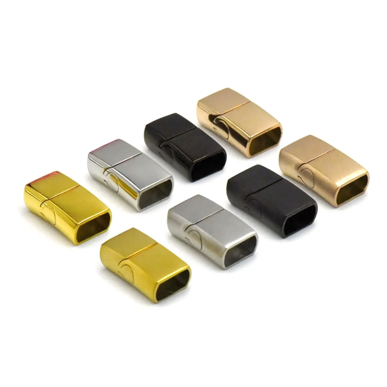 

10 шт., 8*5 мм, 12*6 мм, магнитные застежки из нержавеющей стали, литейная пряжка, кожаная веревка, пряжка для браслета, сделай сам, ювелирные изделия