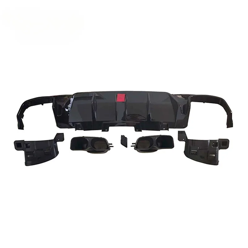 

Suitable for Mercedes-Benz GLS X166 Upgrade Brabus Style Glossy Black Rear Lip Four Tail Pipes Small Surround Kit