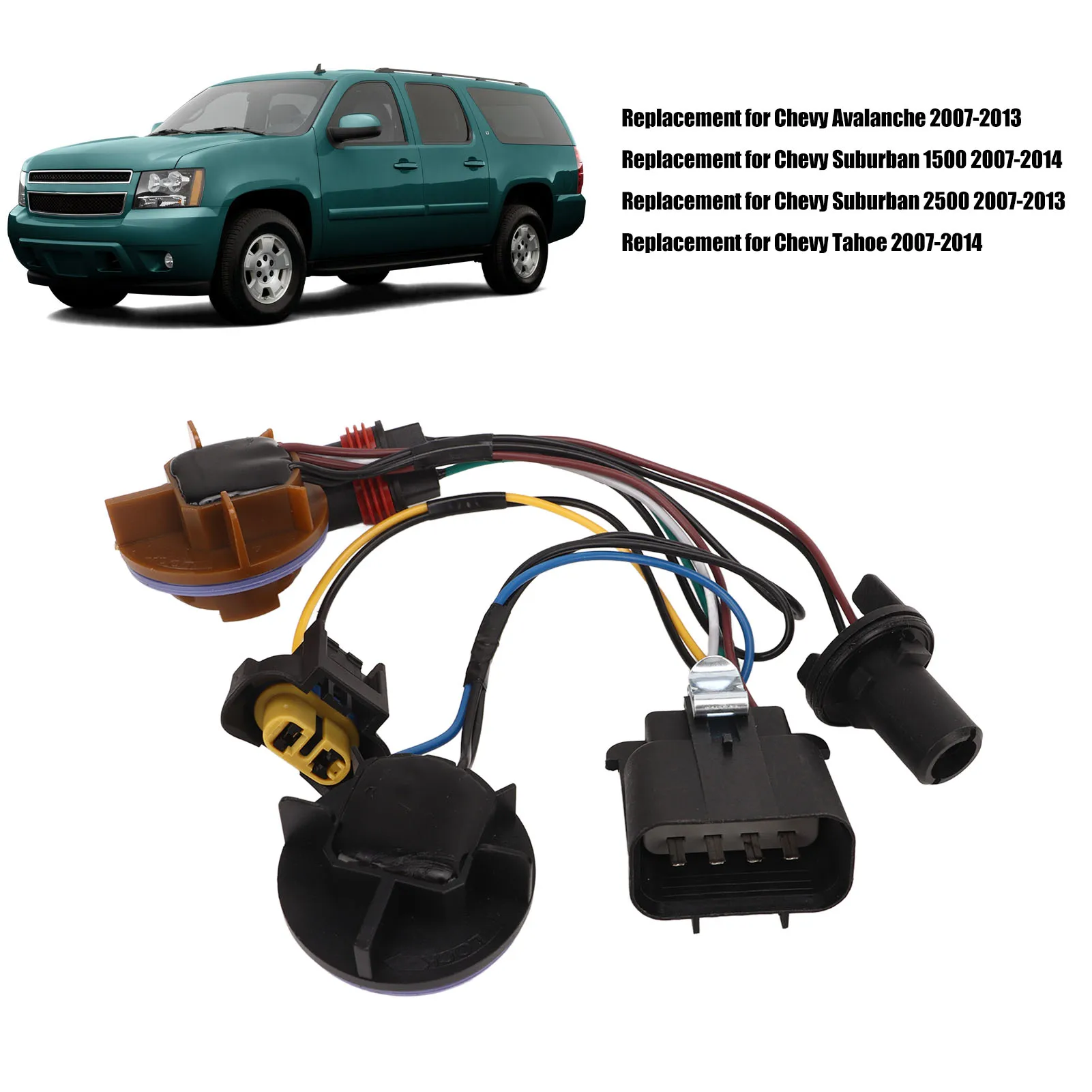 Headlight Wiring Cable Harness OEM 15950809 Front Lamp Connector For Gm Chevrolet 2007-2014 Headlamp Repair Kit