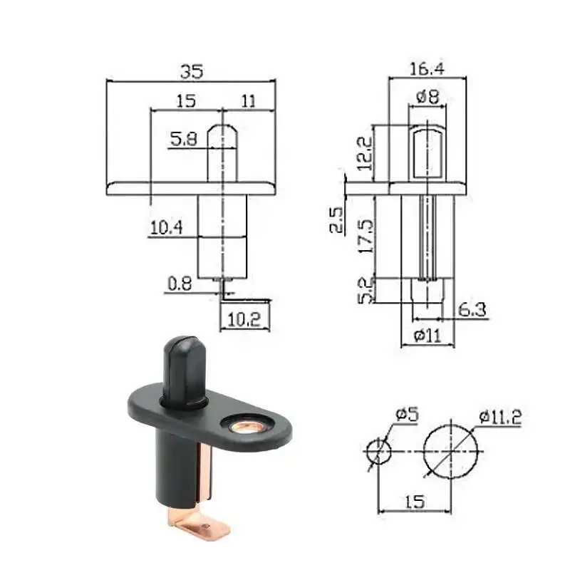 20A 12VDC إنذار دبوس ON-(OFF) السيارات لحظة باب السيارة مفتاح بـزر دفع