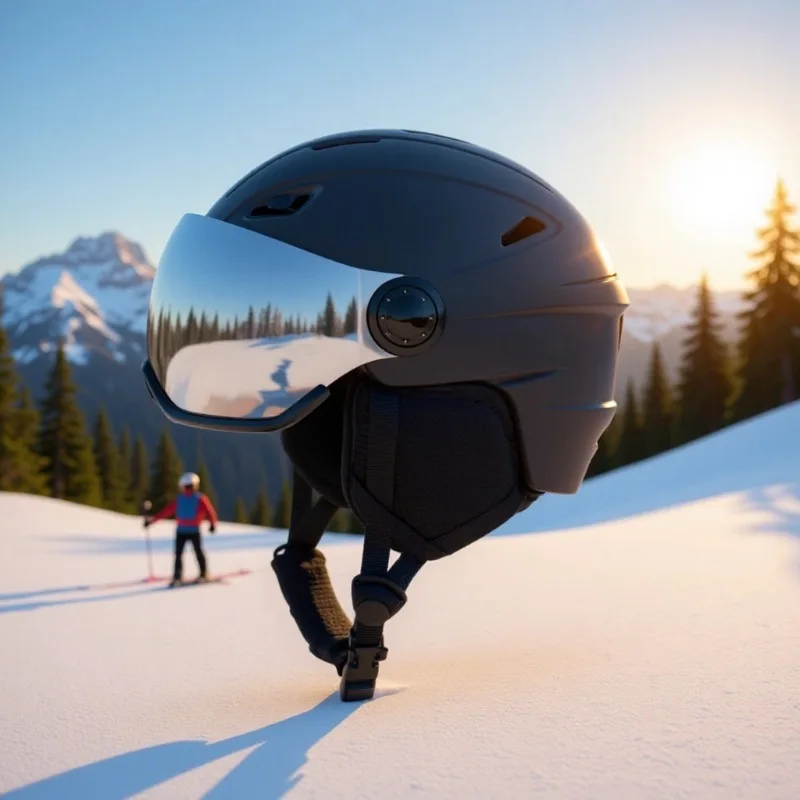 

Cross-border New Ski Helmet Snow Goggles Integrated Outdoor Sports Adult Single Double Board Warm