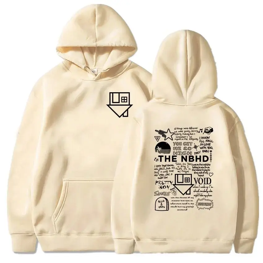 Harajuku Streetwear The Neighborhood NBHD Band Print Outdoor Hip-Hop Hoodie ist für Herbst- und Winter-Sweatshirts geeignet