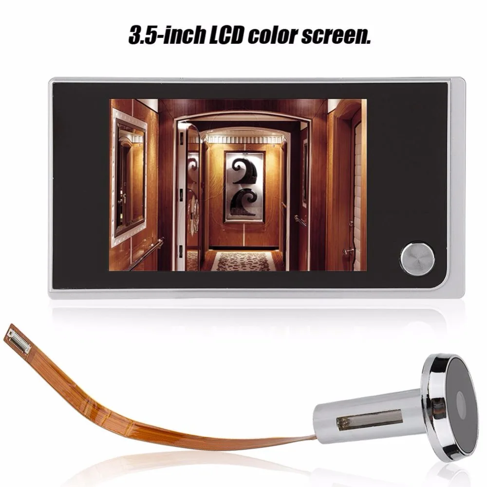 

New 3.5 Inch Doorbell Digital LCD 120 Degree Peephole Viewer Photo Visual Monitoring Electronic Cat Eye Camera Doorbell