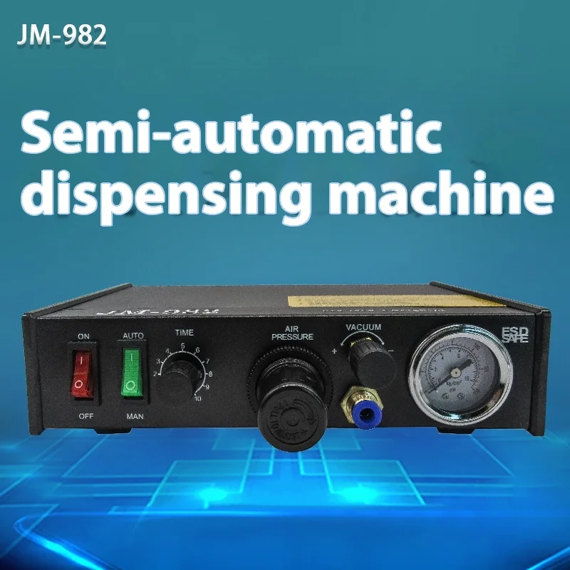 982 Precision Silicone Quick-Drying Glue Dispenser Semi-Automatic Manual Pneumatic Dispensing Machine 220V