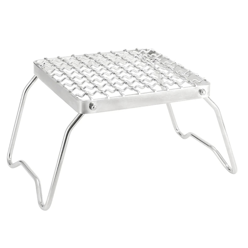 

Folding Stainless Steel Grills Grate Picnics Gas Stove Campfire Stand Grills Camping Grills Grate with Foldable Leg