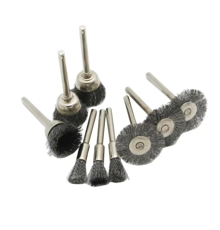 

9pcs Steel brush Wire wheel Brushes Die Grinder Rotary Tool Electric Tool for the engraver free delivery