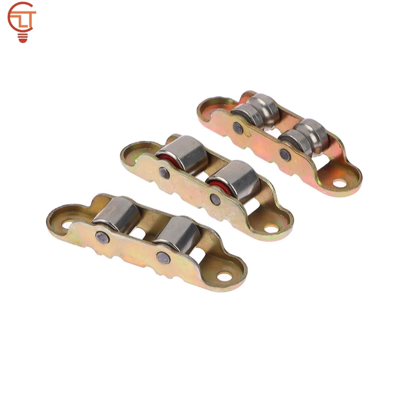 1pc Window Pulley Support Bottom Sliding Roller 80 Type Flat/Groove Double Wheel Metal Slide Doors Track Hardware Accessories