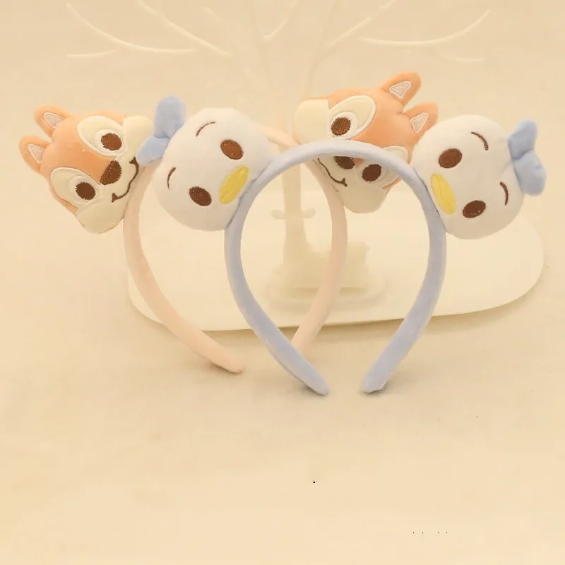 Disney Double Headed Winnie The Pooh Ears Hairbands Women Cute Lotso Donald Duck Headbands Girl Plush Hair Accessories Kids Gift