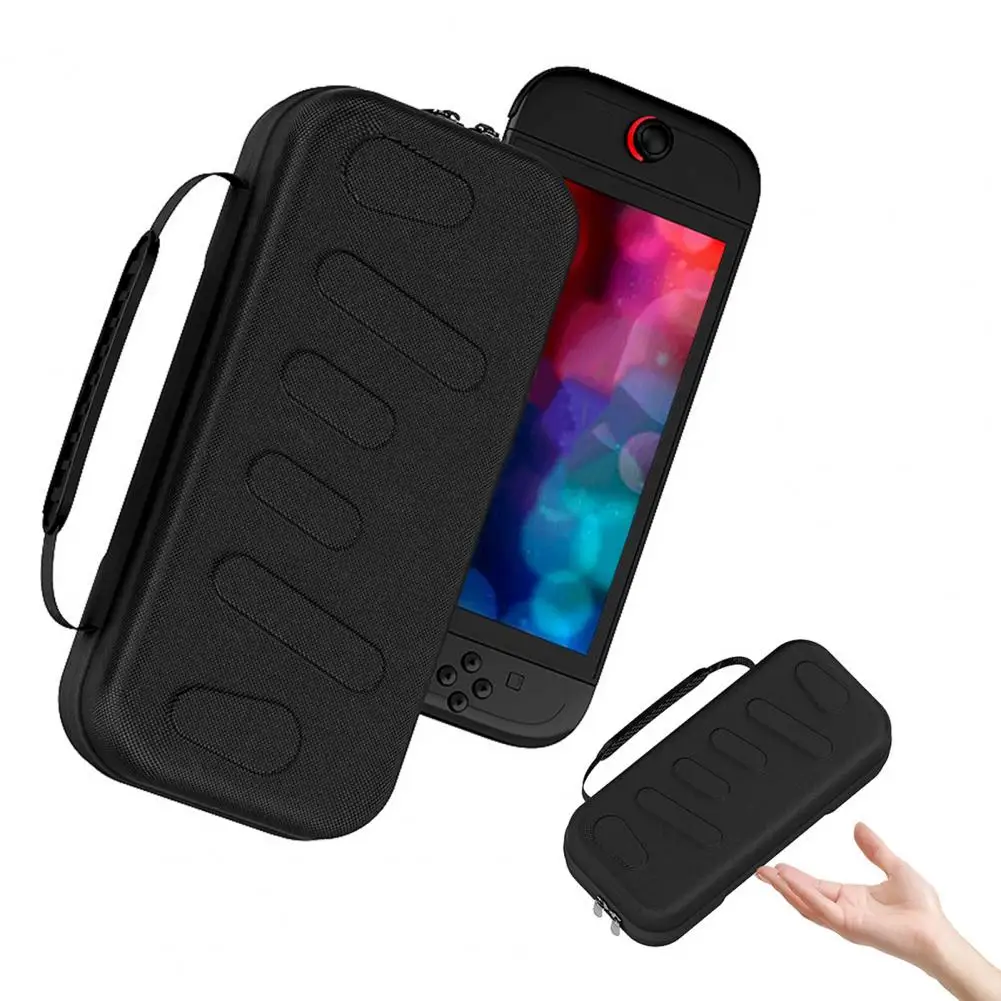 2025 Carrying Case with Game Card Slots Large Capacity Zipper Closure Shockproof Impact Resistant Console Storage Bag for Switch