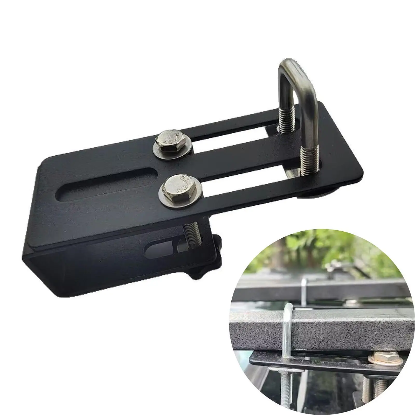 

Car Roof Mounting Bracket Clamp Spare Parts Easy Installation High Performance Sturdy Simple Assembly Accessories Black Metal