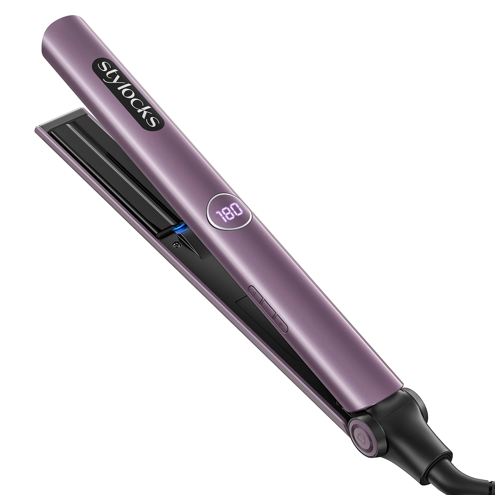 Stylocks Flat Iron 2 In 1 Instant Heating Professional Beauty Tool Adjustable Temperature Hair Striaghtener with Digital Display