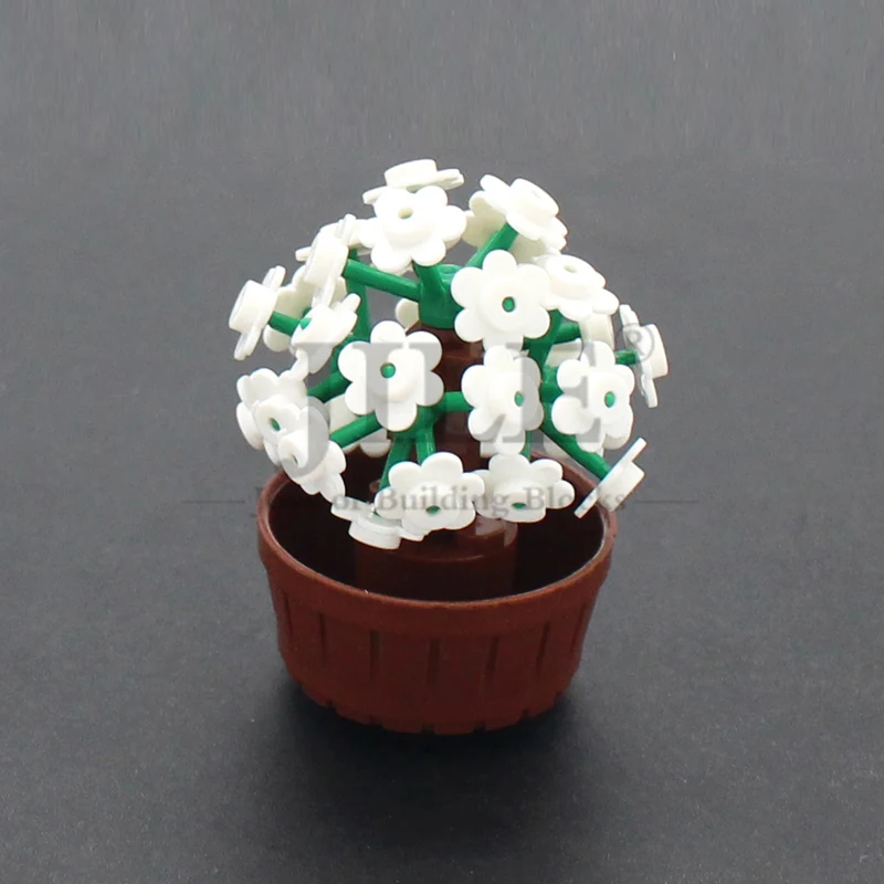 200 stücke Moc Pflanze Blume Kleine 3742 DIY Baustein Ziegel Kompatibel Gras Garten Dekorieren Stadt Street View Baut Spielzeug – Detail 6