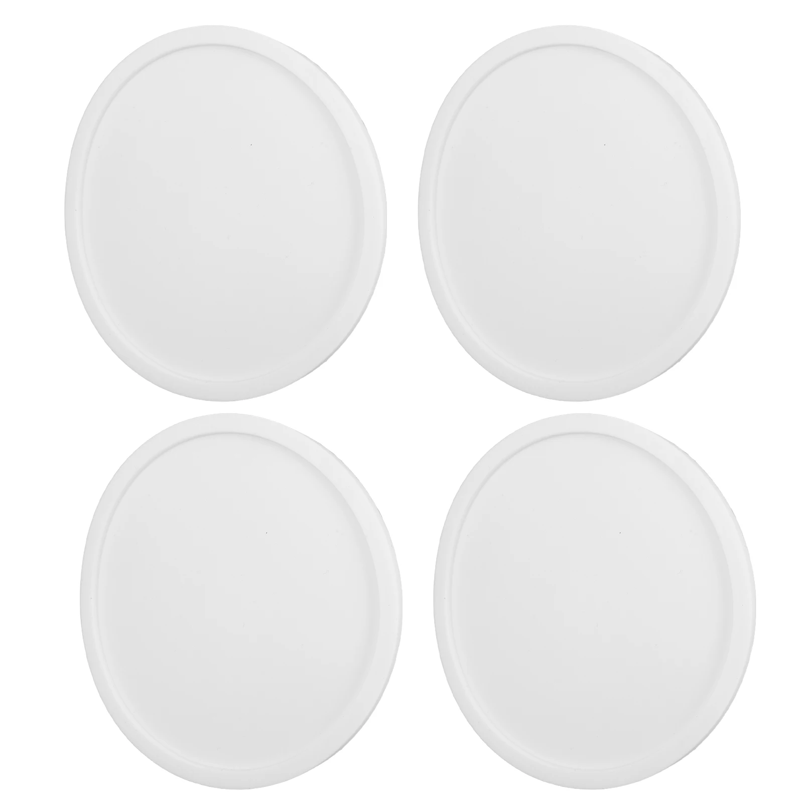 

4 Pcs Coaster Beer Placemat Bar Coasters 10cm Cup for Drinks Table Silica Gel Drinking