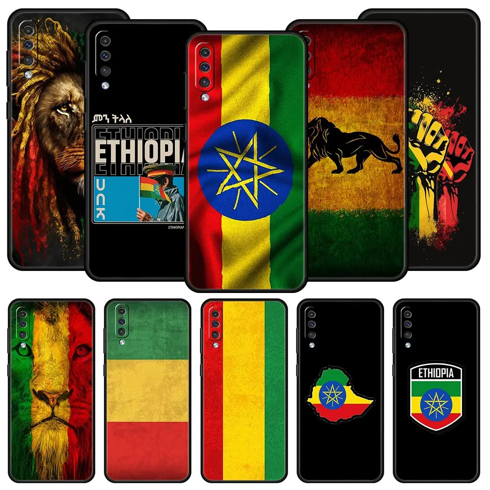 Phone Case For Samsung A24 A12 A14 A32 A50 A70 A20E A20S A10S A22 A30 A40 A34 A54 A42 A52 5G A02S A04s Cover Ethiopia Flag