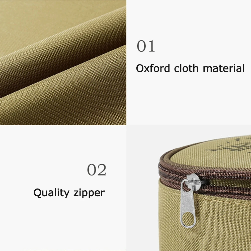 Sierra Bowl Aufbewahrungstasche, Oxford, wasserdicht, für Geschirr, Tassen, Tragetasche, Organizer, Outdoor, Camping, Reisen, Grill, Picknick – Detail 20