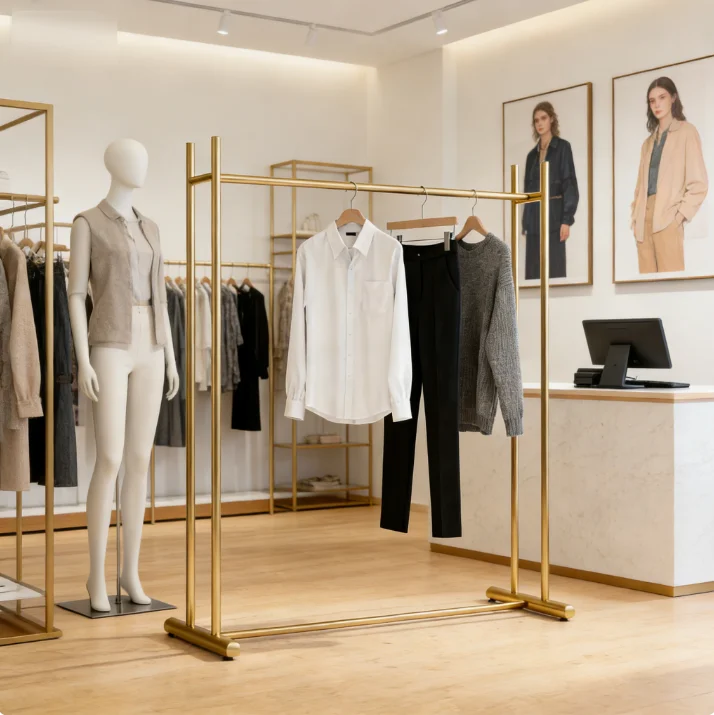 

Clothing StoreIron Clothing Store Hanger Floor Simple Light Luxury Women's Clothing Store Hangerlodk