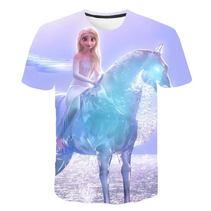 

Frozen Kids Summer Boys Girls animated 3D printed Super Mario T-shirt Kids Quick Drying Breathable T-shirt clothing